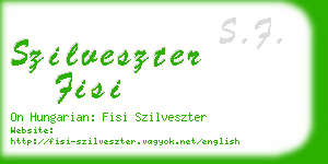 szilveszter fisi business card